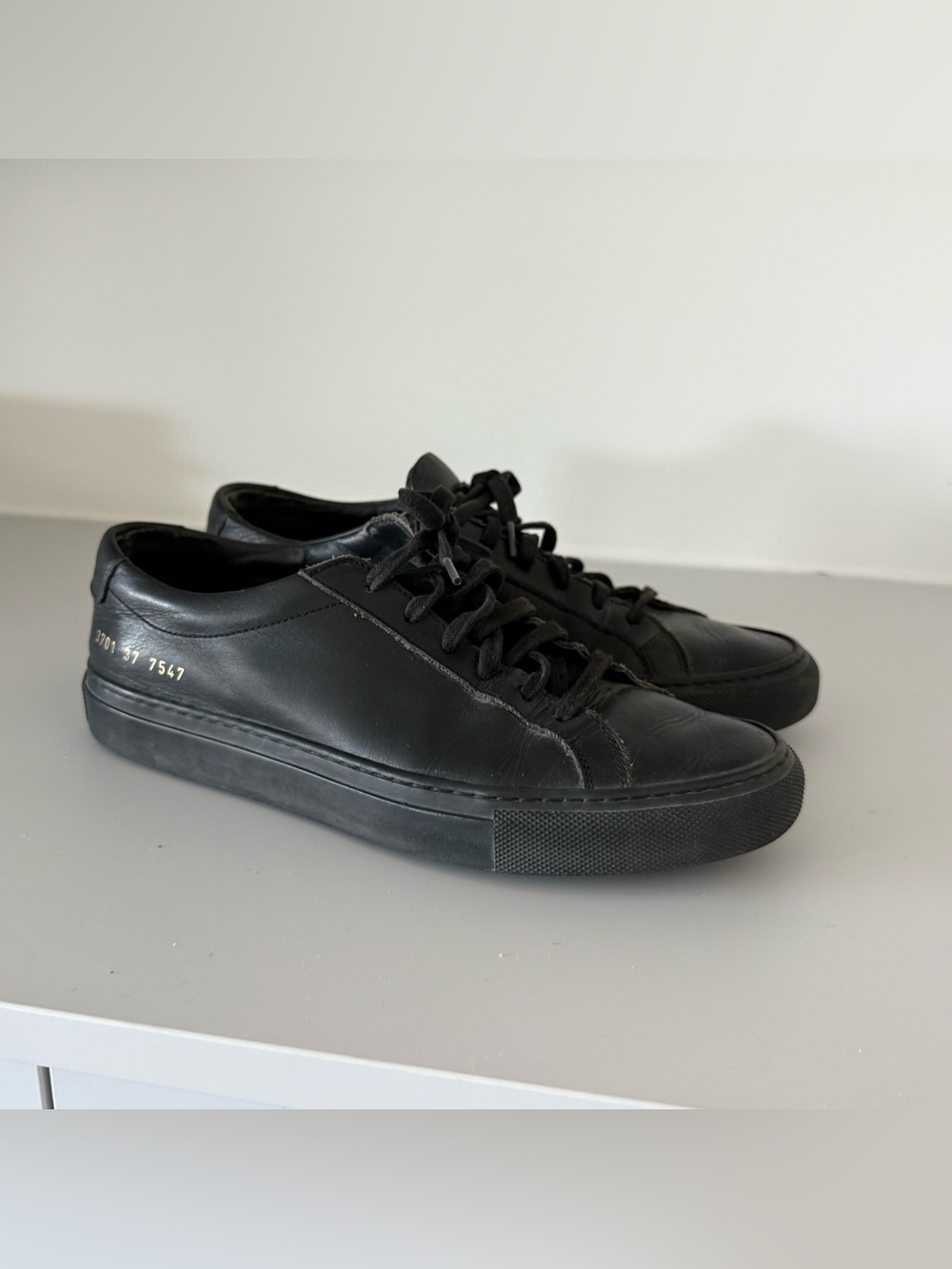 Common Projects Original Achilles Black Leather Low-Top Sneakers